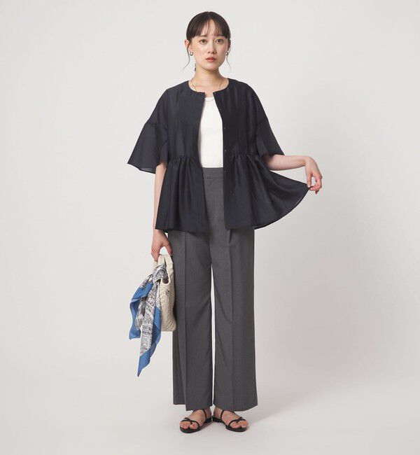 UNITED ARROWS green label relaxing「［size SHORTあり］ブライトシアー ショートスリーブ ジャケット」|ノーカラージャケット|