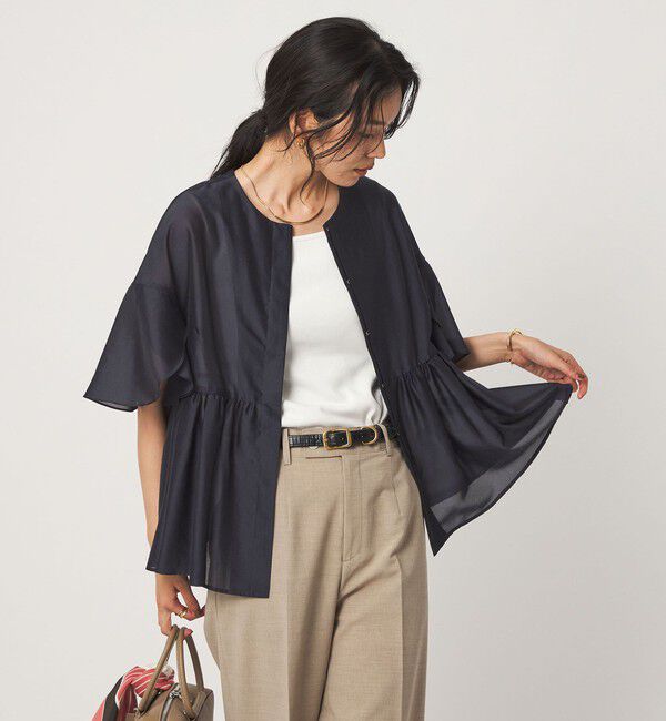 UNITED ARROWS green label relaxing「［size SHORTあり］ブライトシアー ショートスリーブ ジャケット」|ノーカラージャケット|