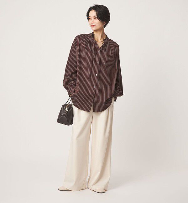 UNITED ARROWS green label relaxing「［size SHORTあり］フリルネック 2WAY ブラウス」|シャツ・ブラウス|