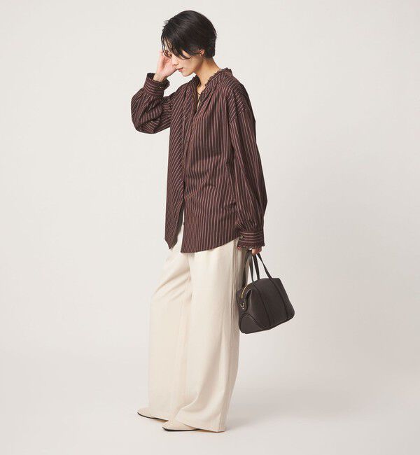 UNITED ARROWS green label relaxing「［size SHORTあり］フリルネック 2WAY ブラウス」|シャツ・ブラウス|