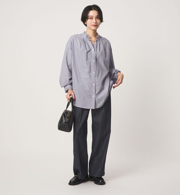 UNITED ARROWS green label relaxing「［size SHORTあり］フリルネック 2WAY ブラウス」|シャツ・ブラウス|