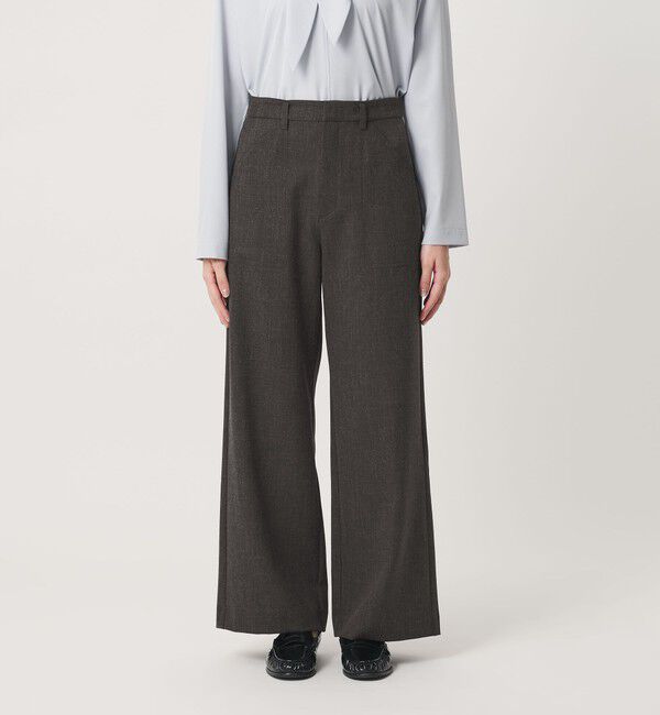 BEAUTY&YOUTH UNITED ARROWS「【WEB限定 Wardrobe DAILY MINIMAL】メランジ ステッチワイドパンツ ウォッシャブル」|スラックス|