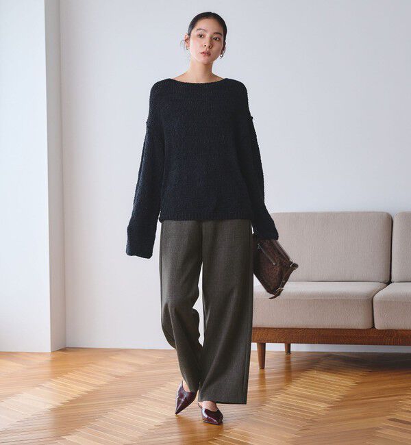 BEAUTY&YOUTH UNITED ARROWS「【WEB限定 Wardrobe DAILY MINIMAL】メランジ ステッチワイドパンツ ウォッシャブル」|スラックス|
