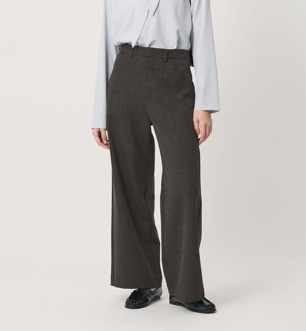 BEAUTY&YOUTH UNITED ARROWS「【WEB限定 Wardrobe DAILY MINIMAL】メランジ ステッチワイドパンツ ウォッシャブル」|スラックス|
