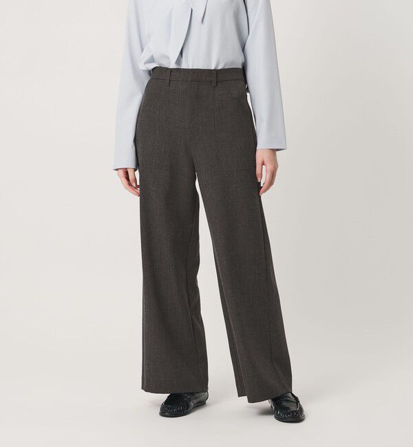 BEAUTY&YOUTH UNITED ARROWS「【WEB限定 Wardrobe DAILY MINIMAL】メランジ ステッチワイドパンツ ウォッシャブル」|スラックス|