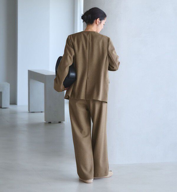 BEAUTY&YOUTH UNITED ARROWS「【WEB限定 Wardrobe DAILY MINIMAL】メランジ ステッチワイドパンツ ウォッシャブル」|スラックス|