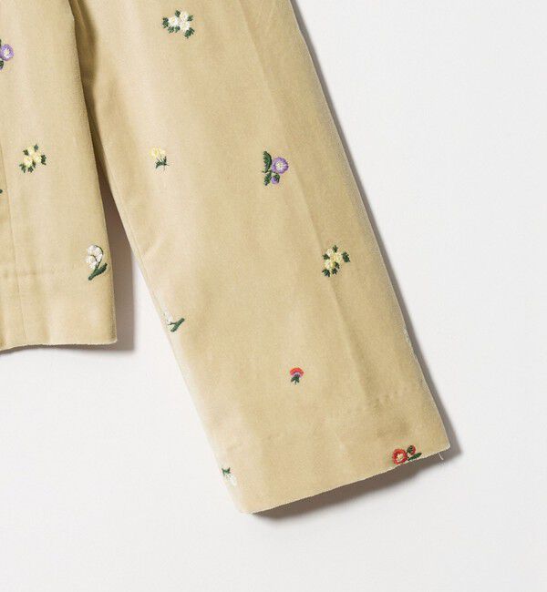 BEAUTY&YOUTH UNITED ARROWS「ベロア エンブロイダリー ノーカラージャケット」|ノーカラージャケット|