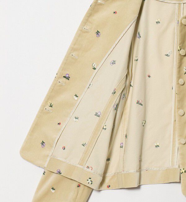 BEAUTY&YOUTH UNITED ARROWS「ベロア エンブロイダリー ノーカラージャケット」|ノーカラージャケット|