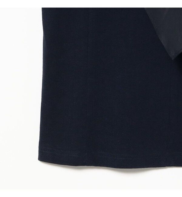 Demi-Luxe BEAMS 「AK+1 / コットン リボン ノースリーブ カットソー」|Tシャツ・カットソー|