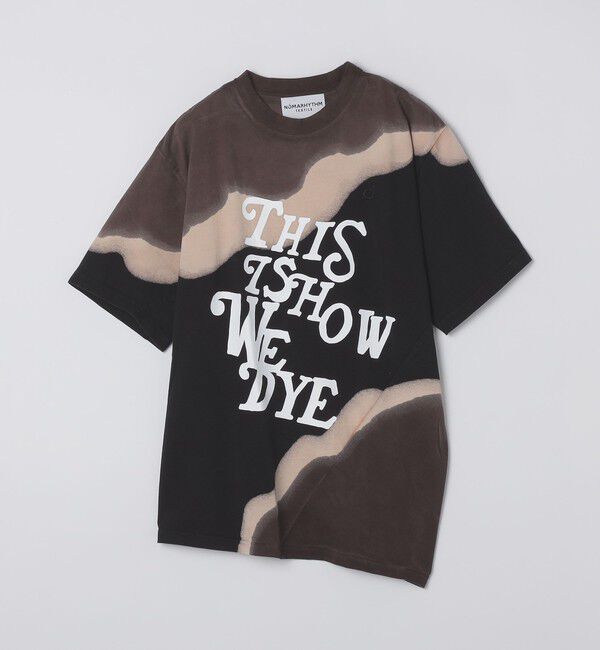 SHIPS「NOMARHYTHM TEXTILE: HAND DYE TWIST TEE PRINT」|Tシャツ・カットソー|ブラック