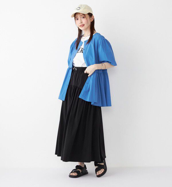SHIPS Colors 「SHIPS Colors:〈接触冷感・UVカット・撥水〉マルチファンクション フレアスカート◇」|フレア|