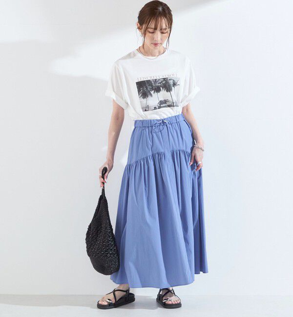SHIPS Colors 「SHIPS Colors:〈接触冷感・UVカット・撥水〉マルチファンクション フレアスカート◇」|フレア|