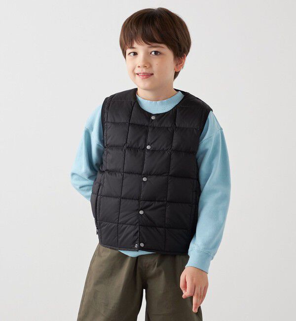 SHIPS any「TAION:〈手洗い可能〉クルーネック インナー ダウン ベスト <KIDS>」|ダウンベスト・ベスト|