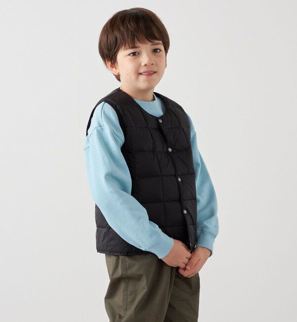 SHIPS any「TAION:〈手洗い可能〉クルーネック インナー ダウン ベスト <KIDS>」|ダウンベスト・ベスト|