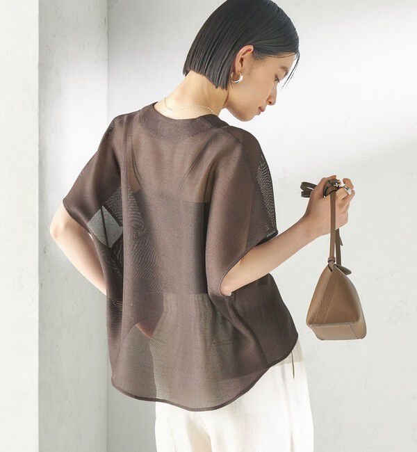 SHIPS for women「〈手洗い可能〉シャンブレー カラミ スキッパー プルオーバー」|シャツ・ブラウス|
