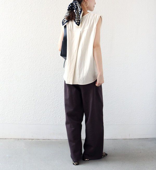 SHIPS for women「【実力派ベーシック】〈手洗い可能〉レーヨン ナイロン 深 ベンツ ノースリーブ プルオーバー」|Tシャツ・カットソー|