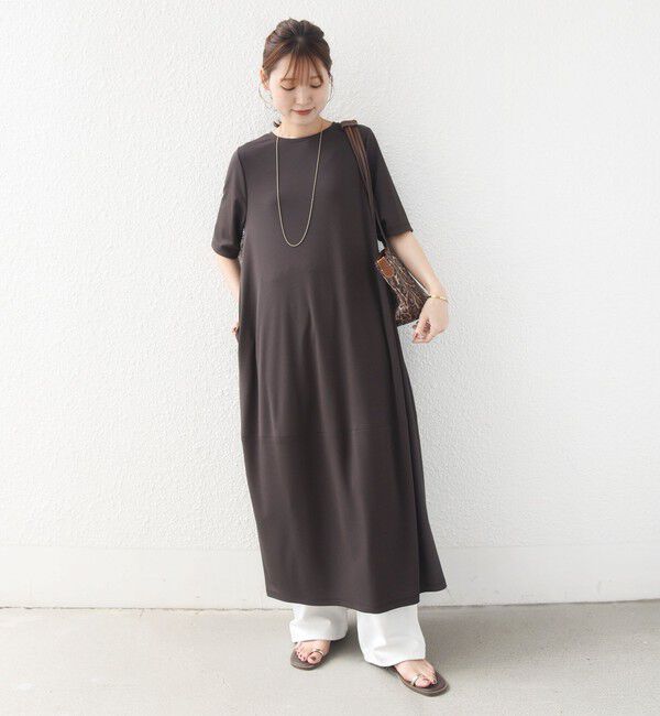 SHIPS for women「〈手洗い可能〉トリアセテート混 ポンチ ワンピース」|ワンピース|