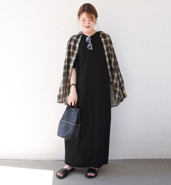 SHIPS for women「〈手洗い可能〉トリアセテート混 ポンチ ワンピース」|ワンピース|
