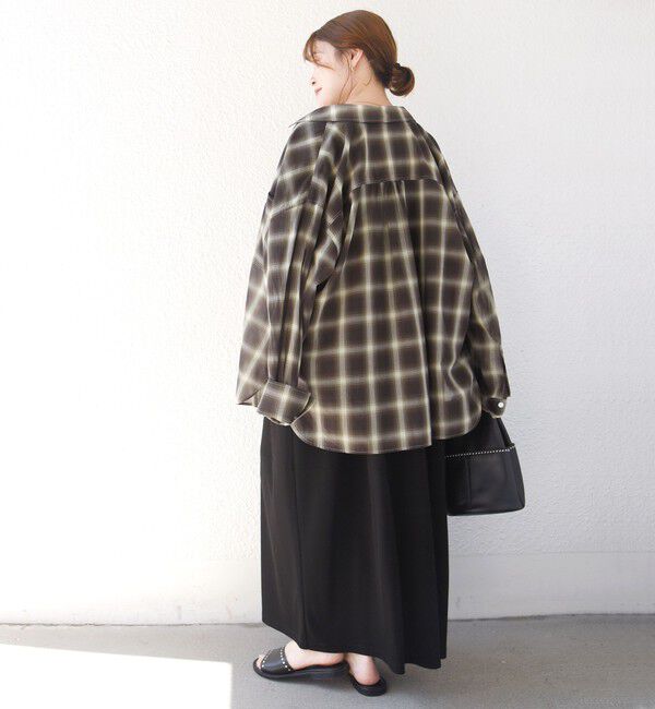 SHIPS for women「〈手洗い可能〉トリアセテート混 ポンチ ワンピース」|ワンピース|