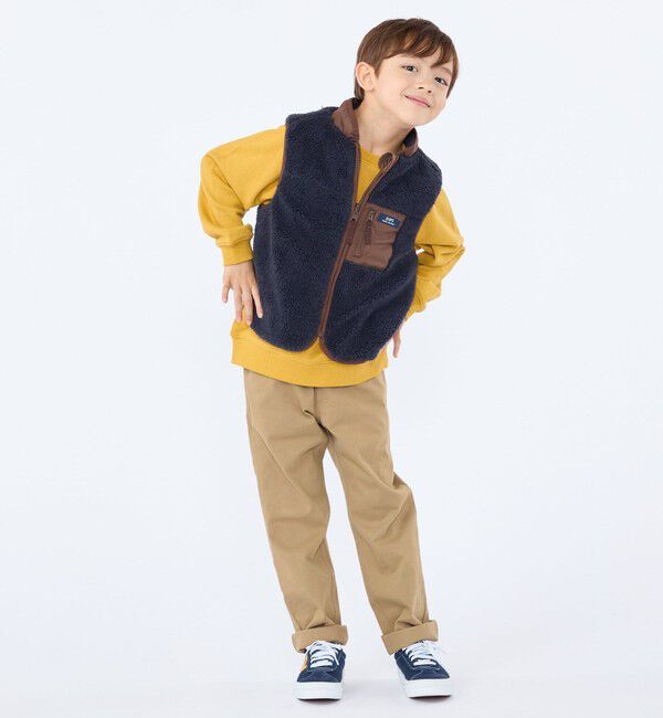 SHIPS KIDS「SHIPS KIDS:100～130cm /ボア リバーシブル ベスト」|ダウンベスト・ベスト|