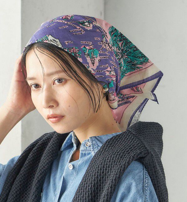 SHIPS for women「《予約》【SHIPS別注/PINK RIBBONチャリティー】BINDU: スカーフ 64&times;64」|バンダナ・スカーフ|
