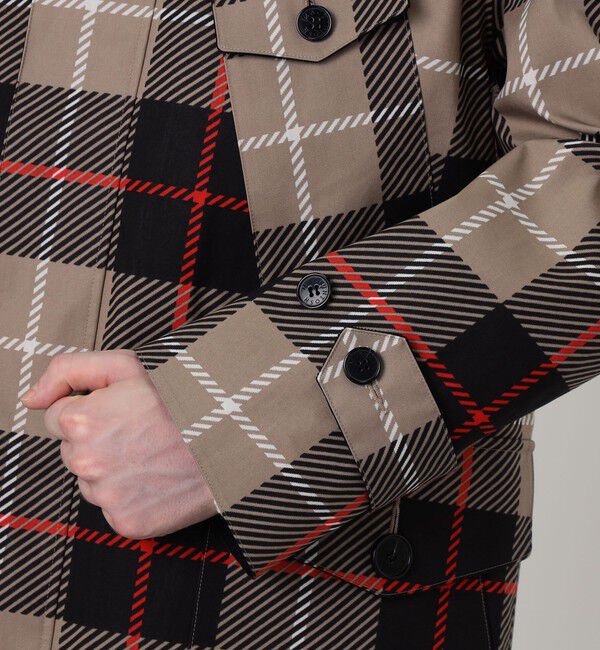 TOMORROWLAND BUYING WEAR「MACKINTOSH JEDBURGH コットン チェックフィールドジャケット」|ステンカラーコート|