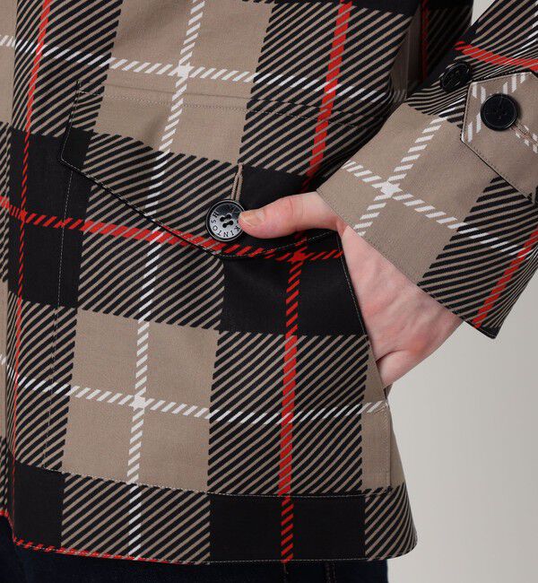 TOMORROWLAND BUYING WEAR「MACKINTOSH JEDBURGH コットン チェックフィールドジャケット」|ステンカラーコート|
