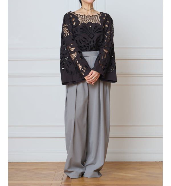IENA LA BOUCLE「IENA LA BOUCLE カットワーク刺繍ブラウス」|シャツ・ブラウス|