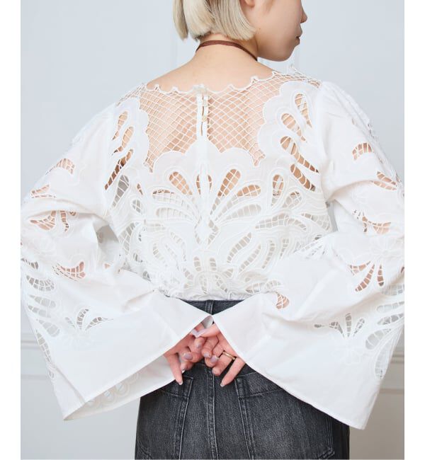 IENA LA BOUCLE「IENA LA BOUCLE カットワーク刺繍ブラウス」|シャツ・ブラウス|