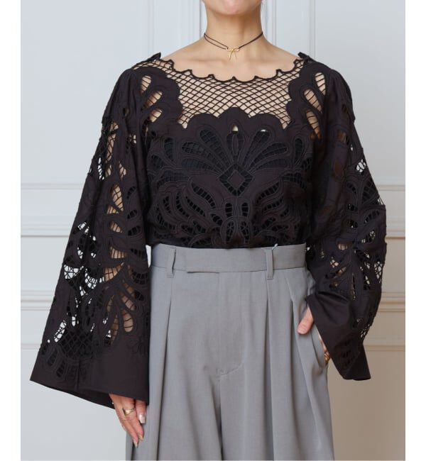 IENA LA BOUCLE「IENA LA BOUCLE カットワーク刺繍ブラウス」|シャツ・ブラウス|