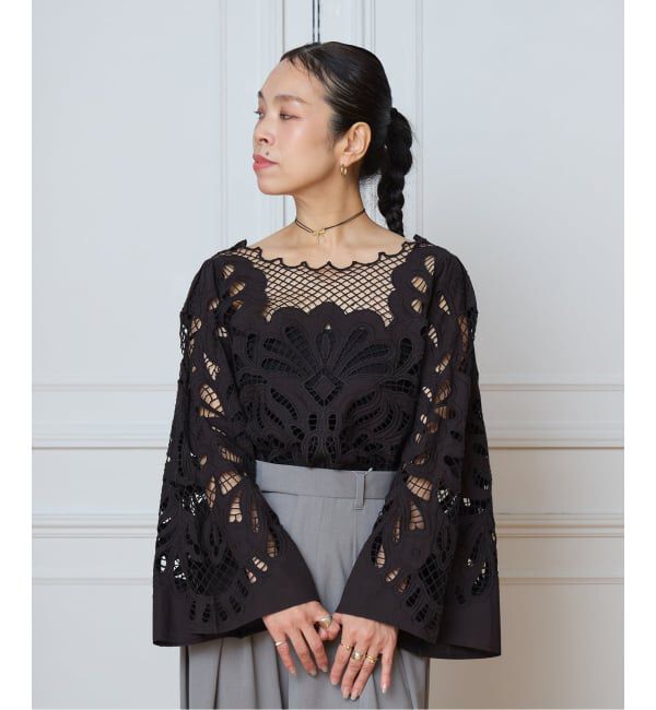 IENA LA BOUCLE「IENA LA BOUCLE カットワーク刺繍ブラウス」|シャツ・ブラウス|