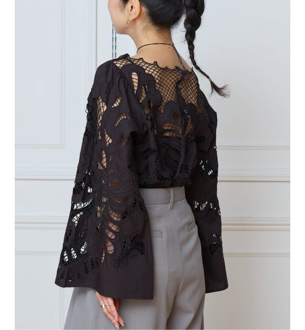 IENA LA BOUCLE「IENA LA BOUCLE カットワーク刺繍ブラウス」|シャツ・ブラウス|