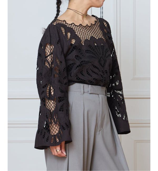 IENA LA BOUCLE「IENA LA BOUCLE カットワーク刺繍ブラウス」|シャツ・ブラウス|