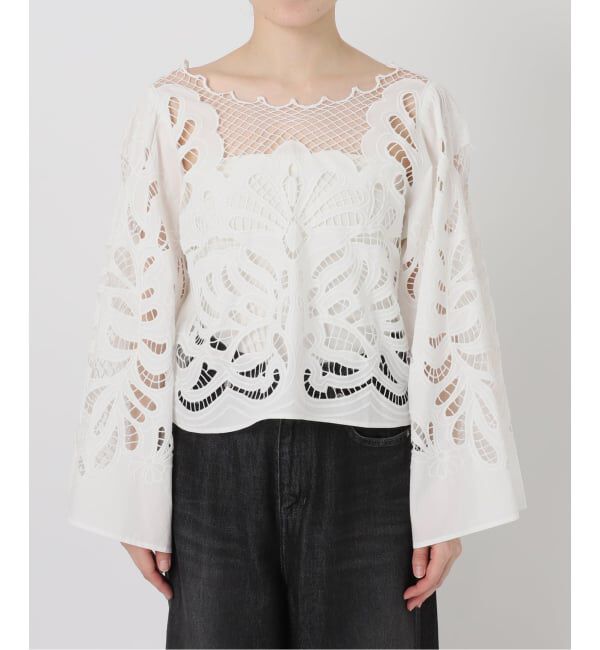 IENA LA BOUCLE「IENA LA BOUCLE カットワーク刺繍ブラウス」|シャツ・ブラウス|