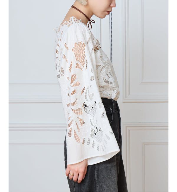 IENA LA BOUCLE「IENA LA BOUCLE カットワーク刺繍ブラウス」|シャツ・ブラウス|