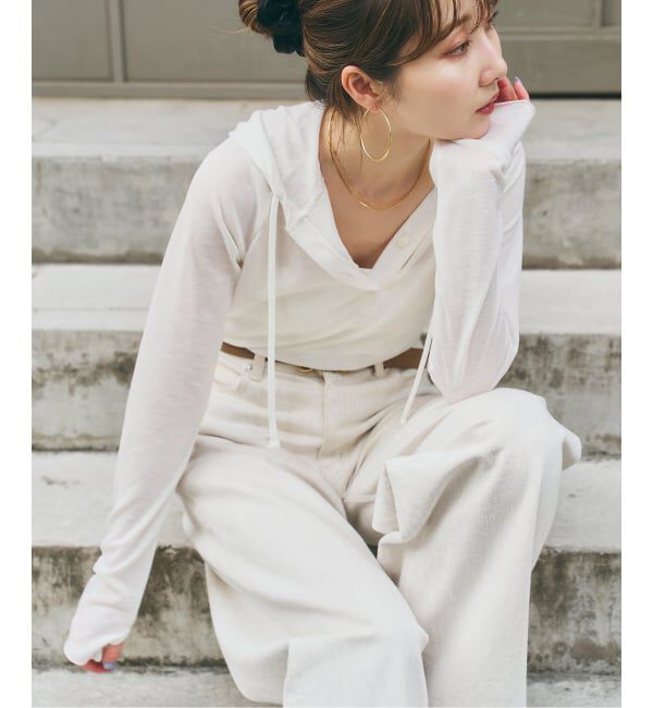NOBLE「《WEB＆一部店舗限定》【RITA&times;SELLICHI】シアーフーディトップス」|Tシャツ・カットソー|