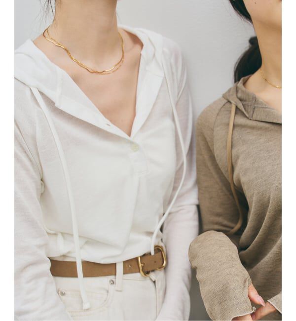 NOBLE「《WEB＆一部店舗限定》【RITA&times;SELLICHI】シアーフーディトップス」|Tシャツ・カットソー|
