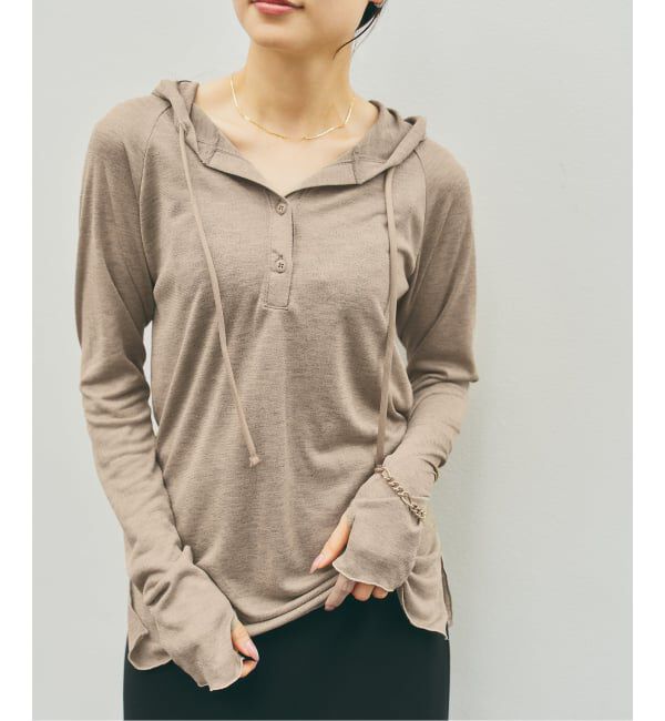 NOBLE「《WEB＆一部店舗限定》【RITA&times;SELLICHI】シアーフーディトップス」|Tシャツ・カットソー|