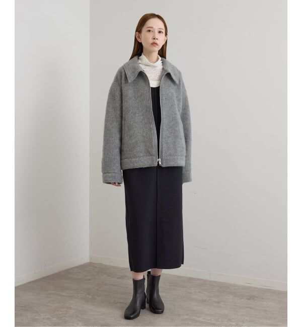 U by SPICK&SPAN「《予約》バックギャザーウールシャギーブルゾン」|その他|