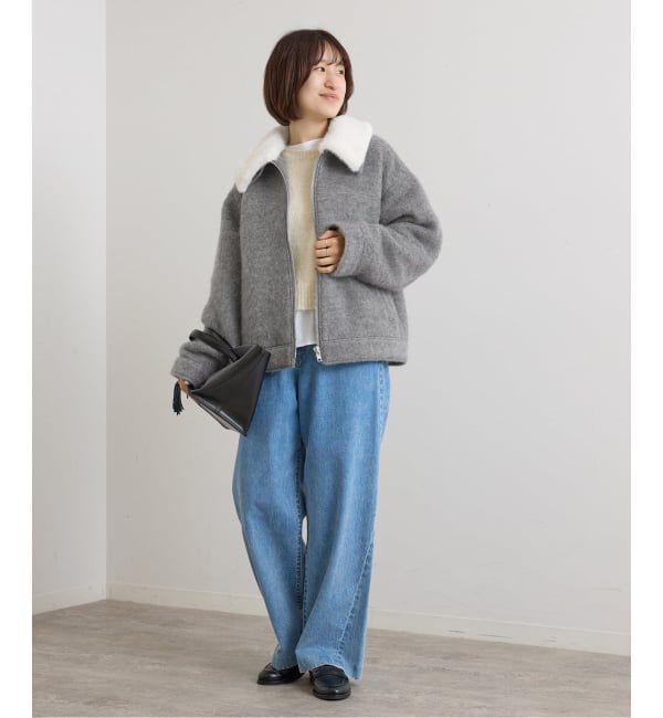 U by SPICK&SPAN「《予約》バックギャザーウールシャギーブルゾン」|その他|
