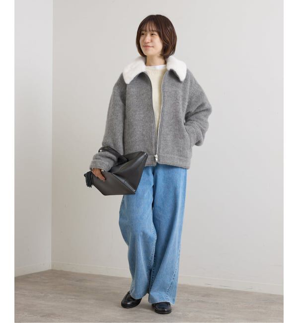 U by SPICK&SPAN「《予約》バックギャザーウールシャギーブルゾン」|その他|