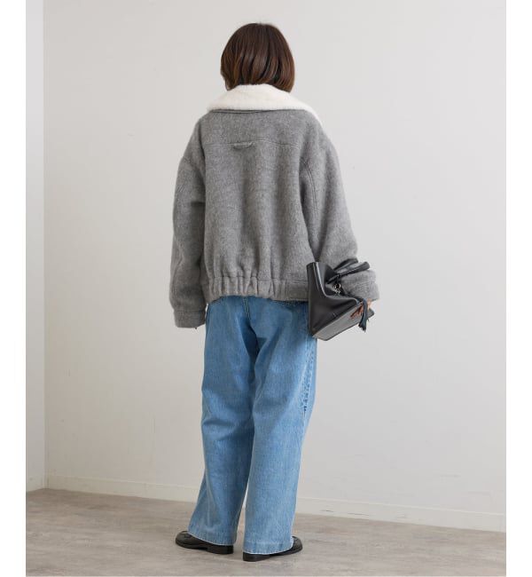 U by SPICK&SPAN「《予約》バックギャザーウールシャギーブルゾン」|その他|