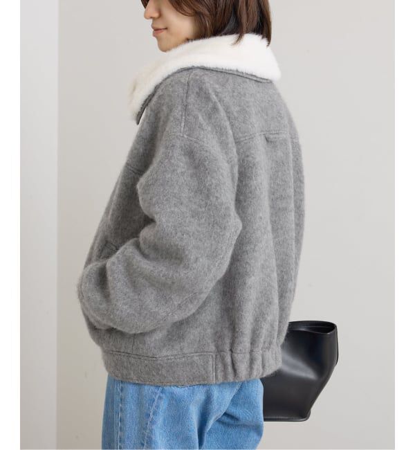 U by SPICK&SPAN「《予約》バックギャザーウールシャギーブルゾン」|その他|