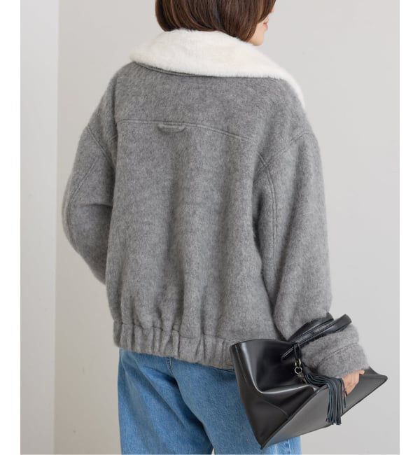 U by SPICK&SPAN「《予約》バックギャザーウールシャギーブルゾン」|その他|