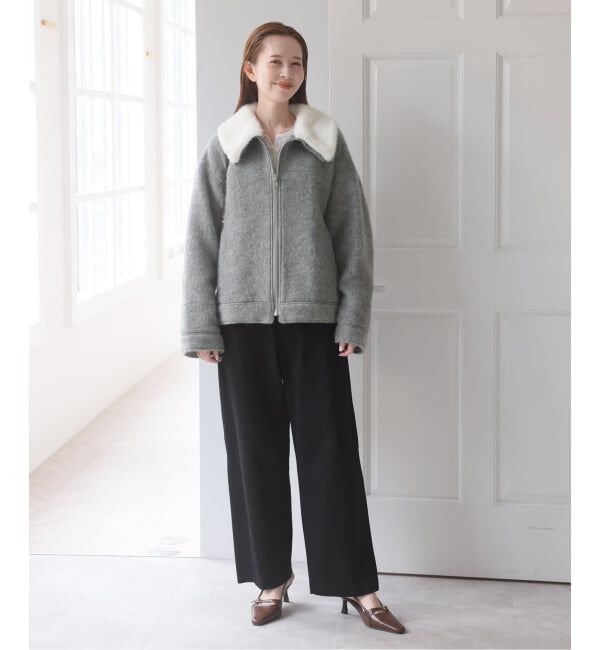 U by SPICK&SPAN「《予約》バックギャザーウールシャギーブルゾン」|その他|