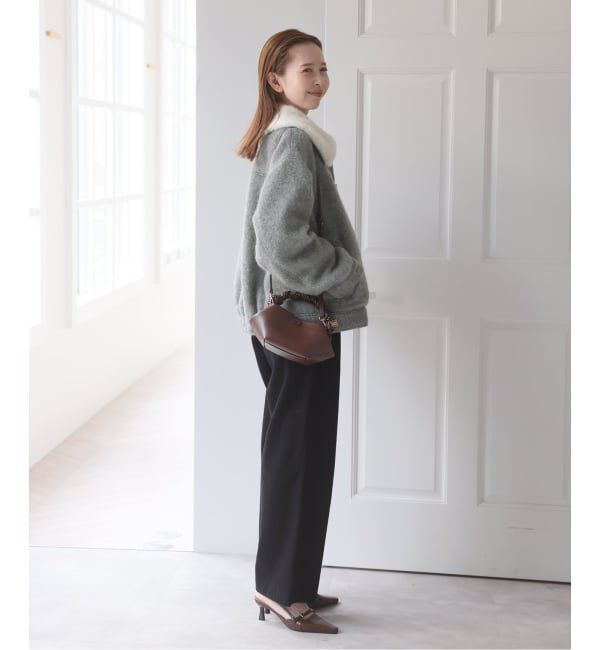 U by SPICK&SPAN「《予約》バックギャザーウールシャギーブルゾン」|その他|