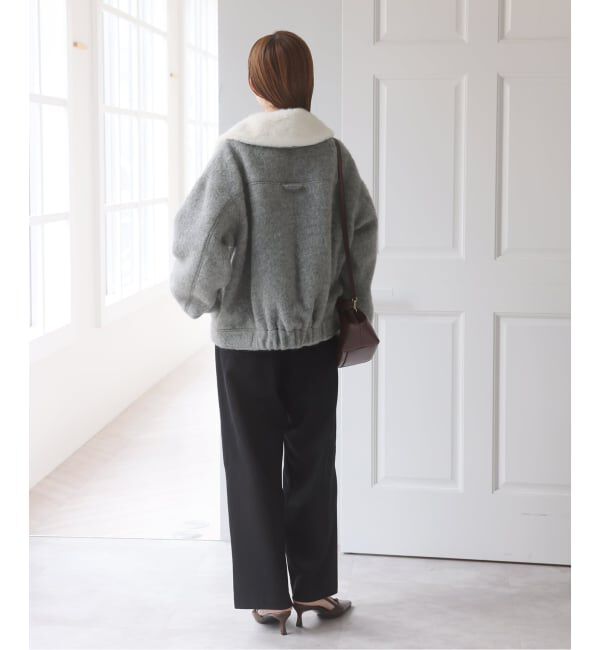 U by SPICK&SPAN「《予約》バックギャザーウールシャギーブルゾン」|その他|