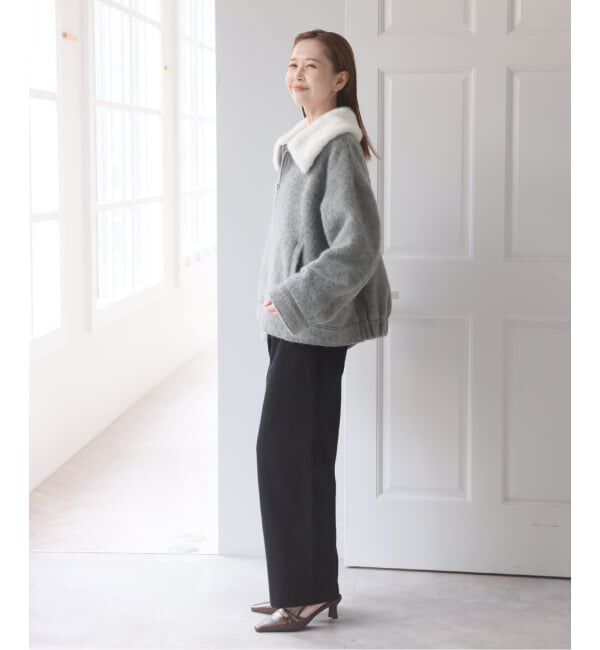 U by SPICK&SPAN「《予約》バックギャザーウールシャギーブルゾン」|その他|