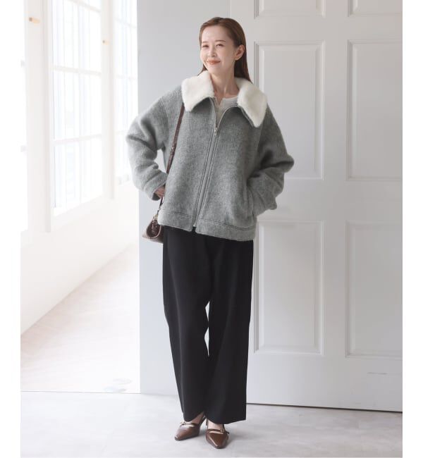 U by SPICK&SPAN「《予約》バックギャザーウールシャギーブルゾン」|その他|