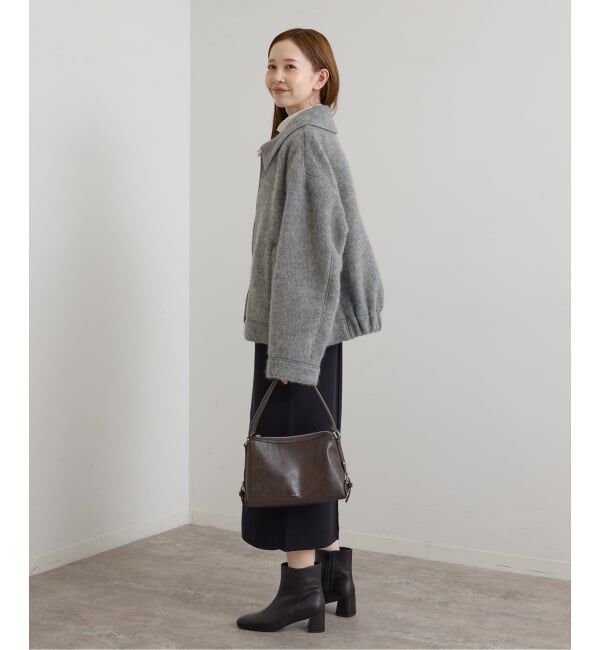 U by SPICK&SPAN「《予約》バックギャザーウールシャギーブルゾン」|その他|